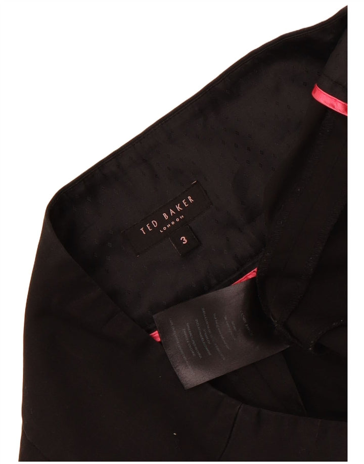Ted Baker Slim Chino-Hose für Damen, Größe 3, M, B30, L29, schwarze Baumwolle