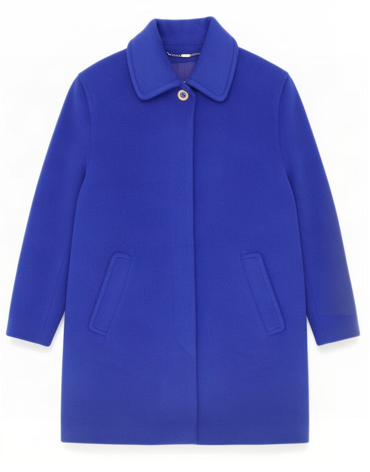 Viyella Damen Übergroßer Mantel UK 12 Mittelblaues Mohair
