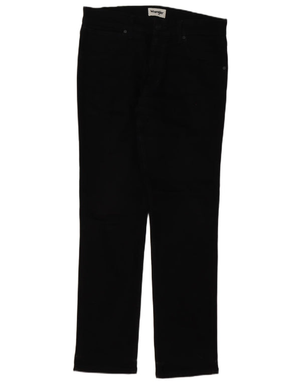 Wrangler Herren Greensboro Straight Jeans W31 L32 Schwarze Baumwolle