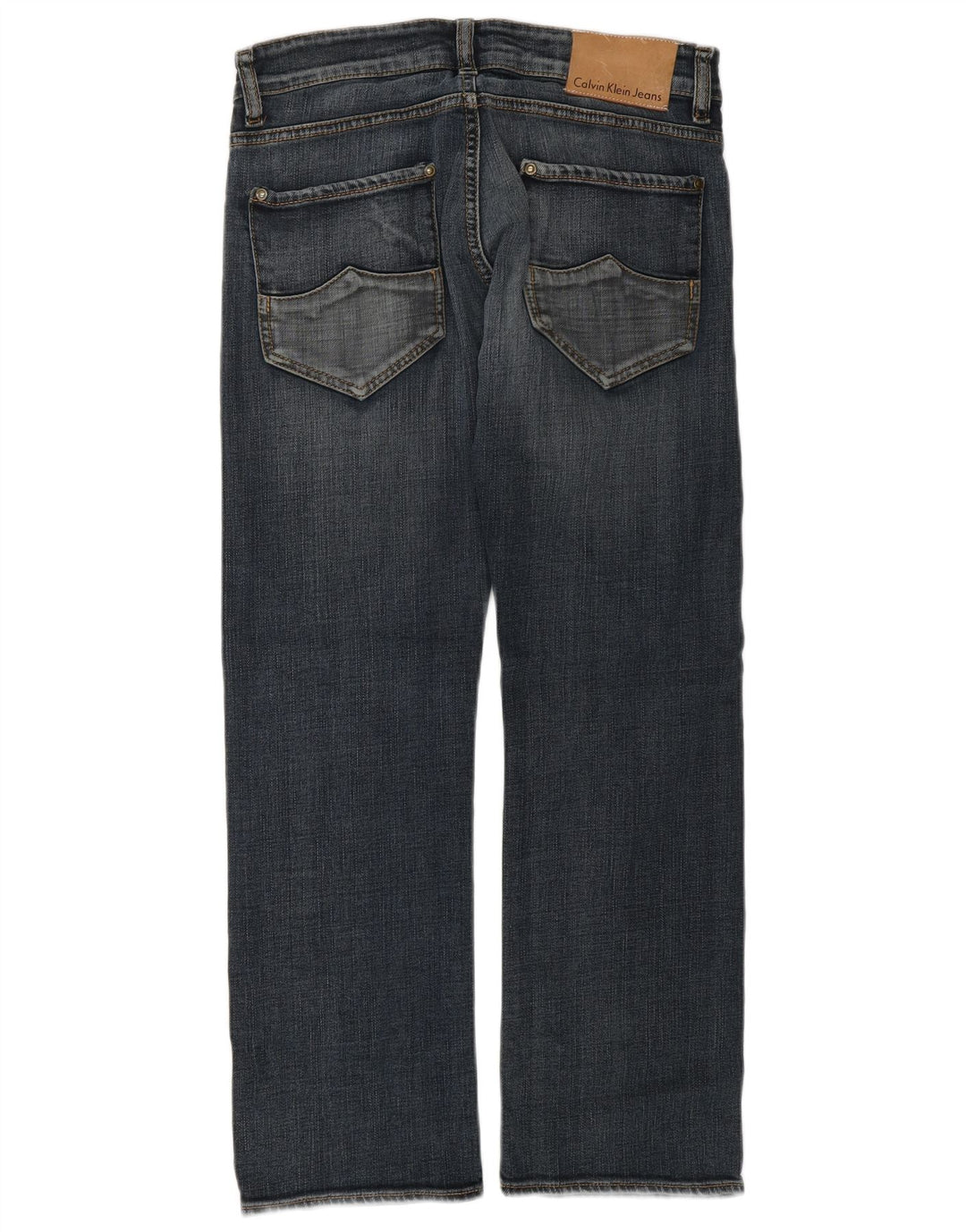CALVIN KLEIN Damen Straight Jeans W30 L27 Blaue Baumwolle