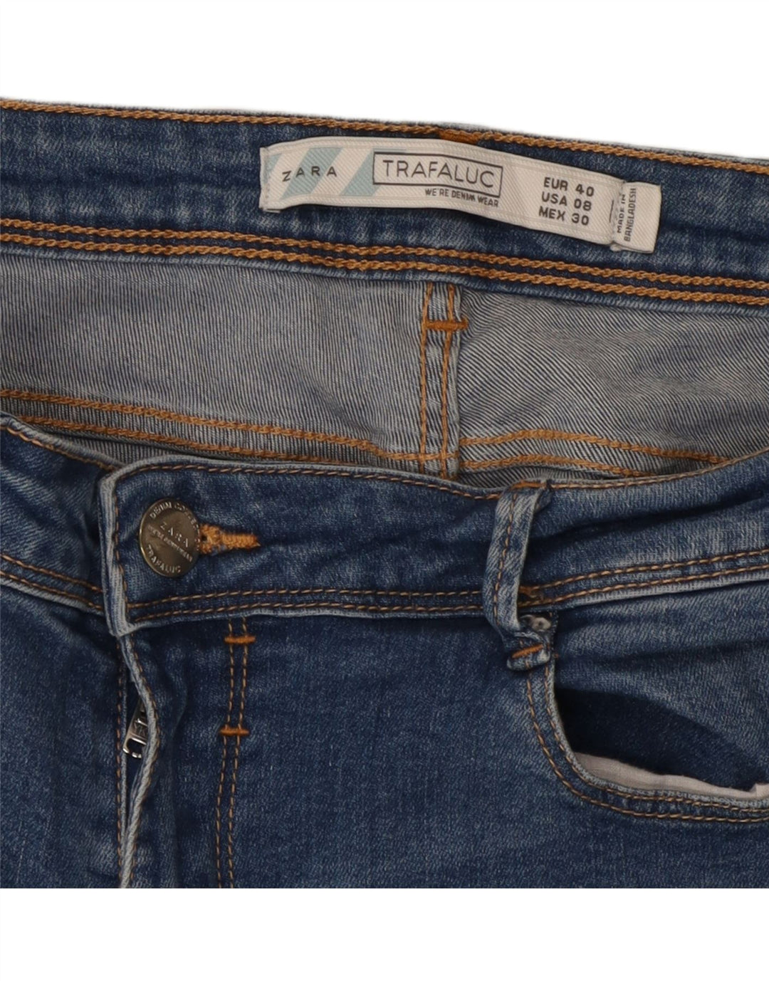 Zara Damen Skinny Jeans EU 40 Medium W30 L31 Blau