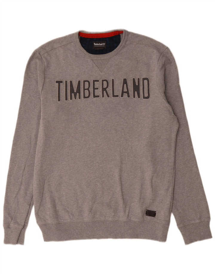 Timberland Herren Grafik-Sweatshirt-Pullover, klein, graue Baumwolle
