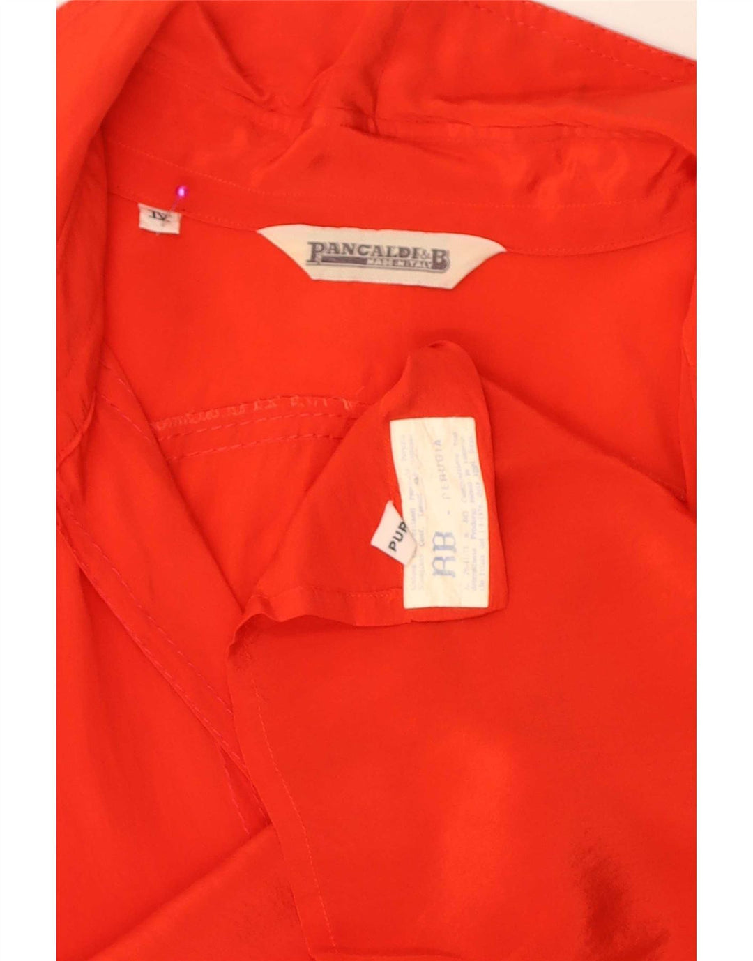 Pancaldi Damen-Langarmshirt mit normaler Passform, Größe L, Rot