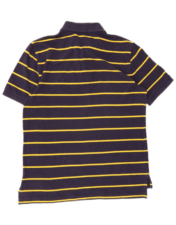 POLO RALPH LAUREN Boys Polo Shirt 14-15 Years Large  Navy Blue Striped