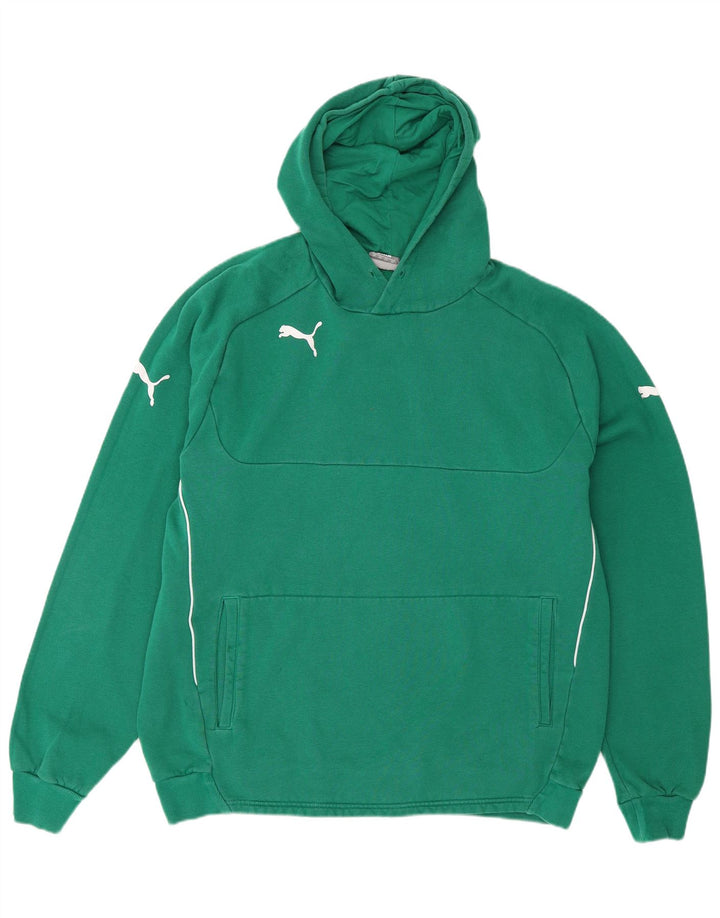 PUMA Herren Kapuzenpullover XL, grüne Baumwolle