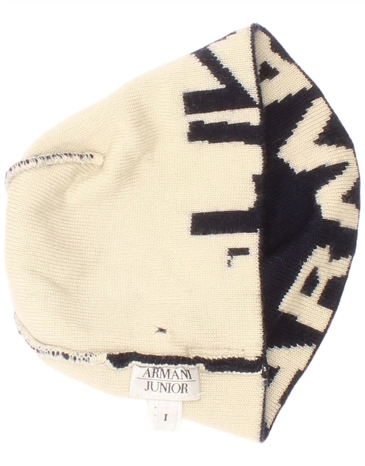Armani Junior Boys Graphic Strickmütze, Einheitsgröße, Marineblau, Farbblock