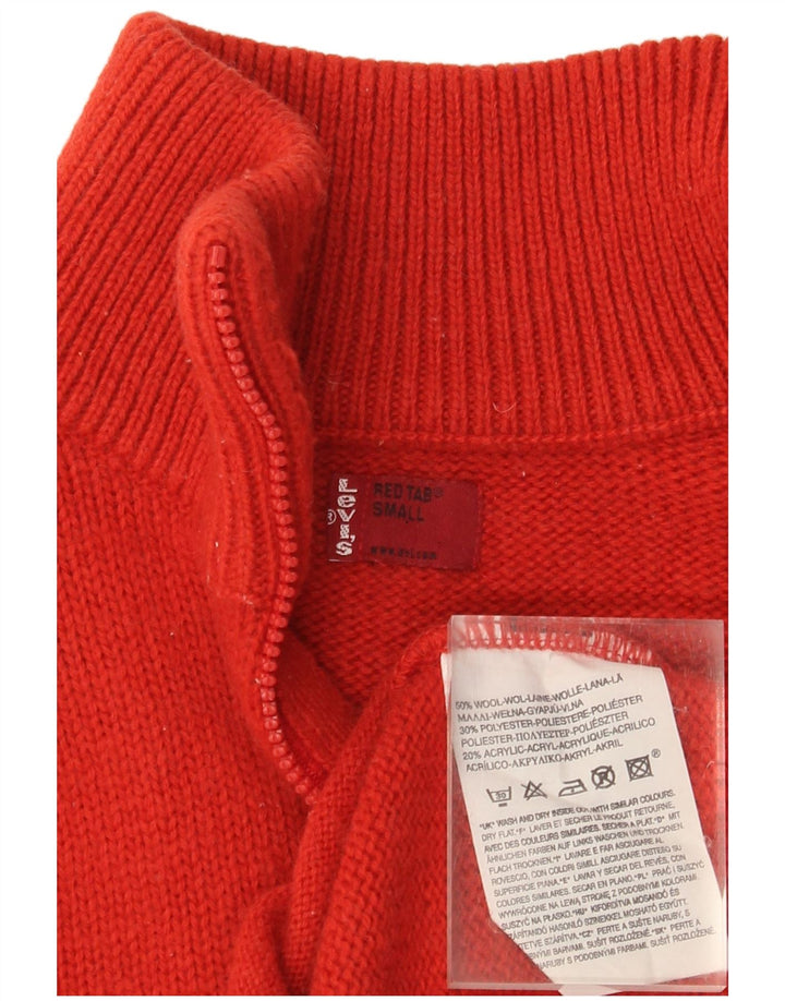 LEVI'S Herren-Strickjacke, kleine rote Wolle