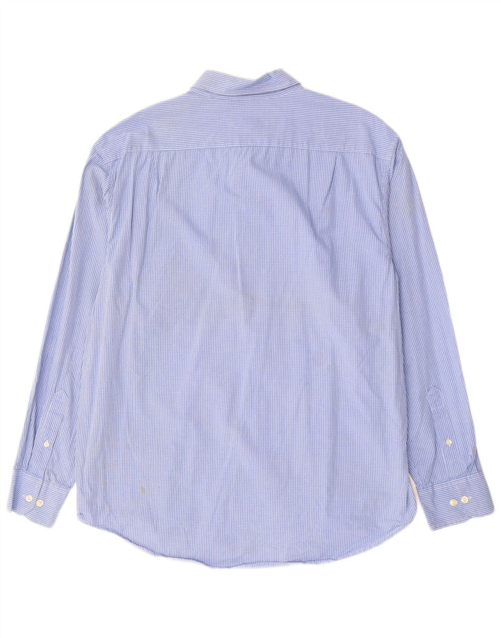 Izod Herrenhemd, groß, blau, Gingham-Baumwolle