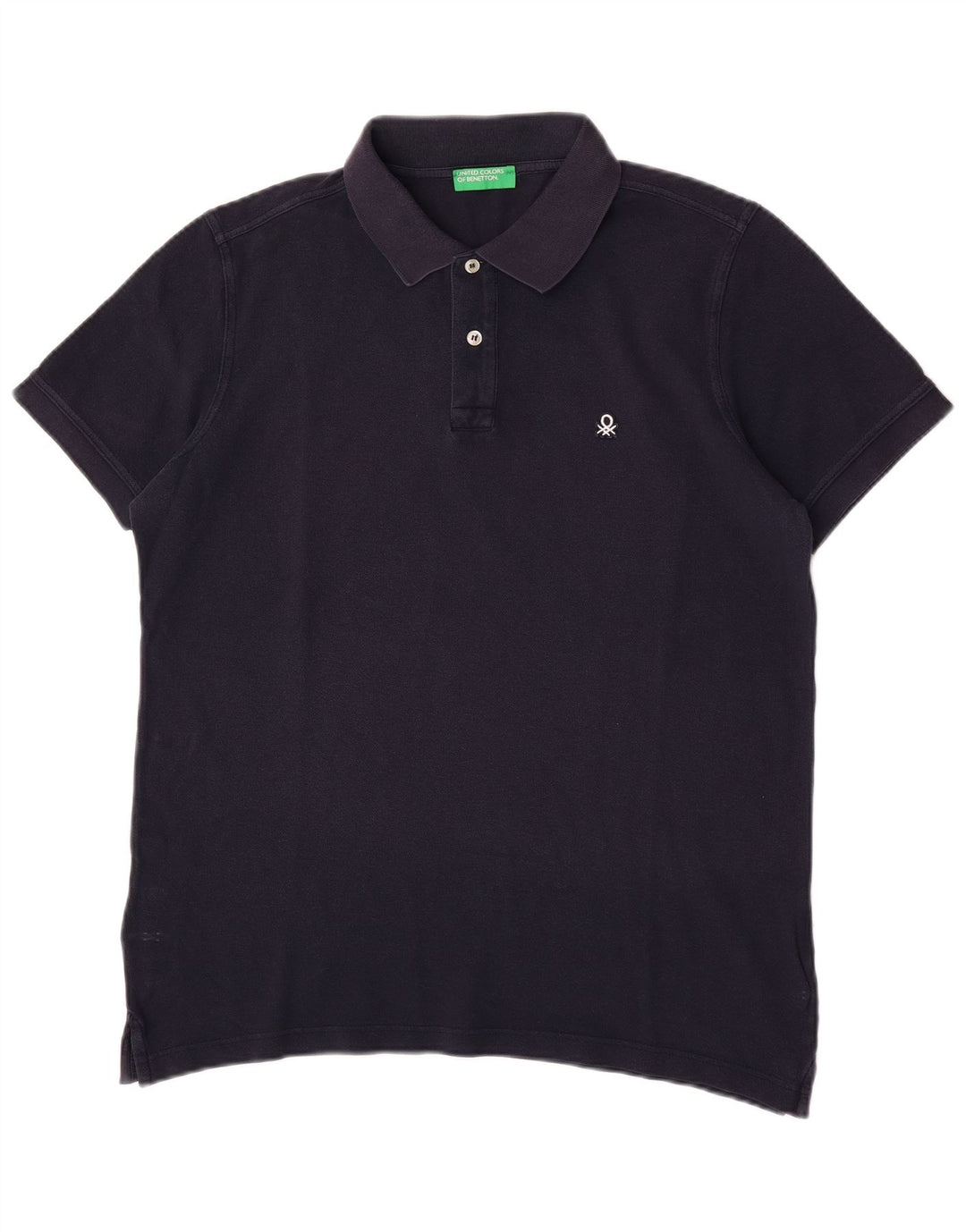 Benetton Herren Poloshirt Medium Marineblau