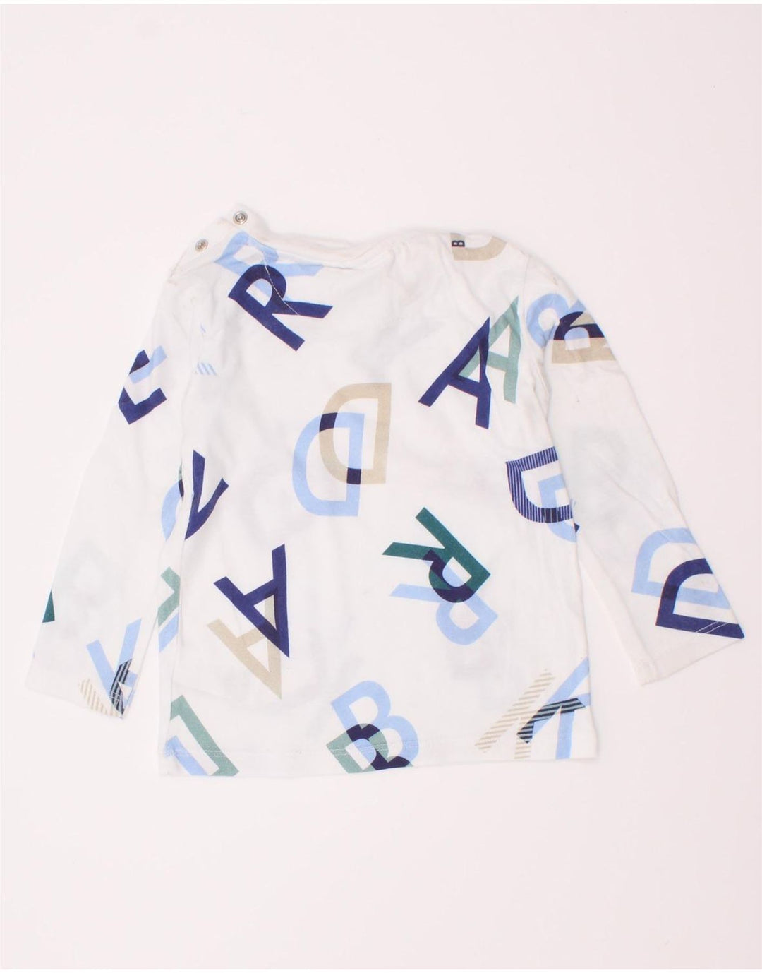 Ted Baker Baby-Jungen-Top mit Grafik, langärmlig, 12–18 Monate, weiße Baumwolle