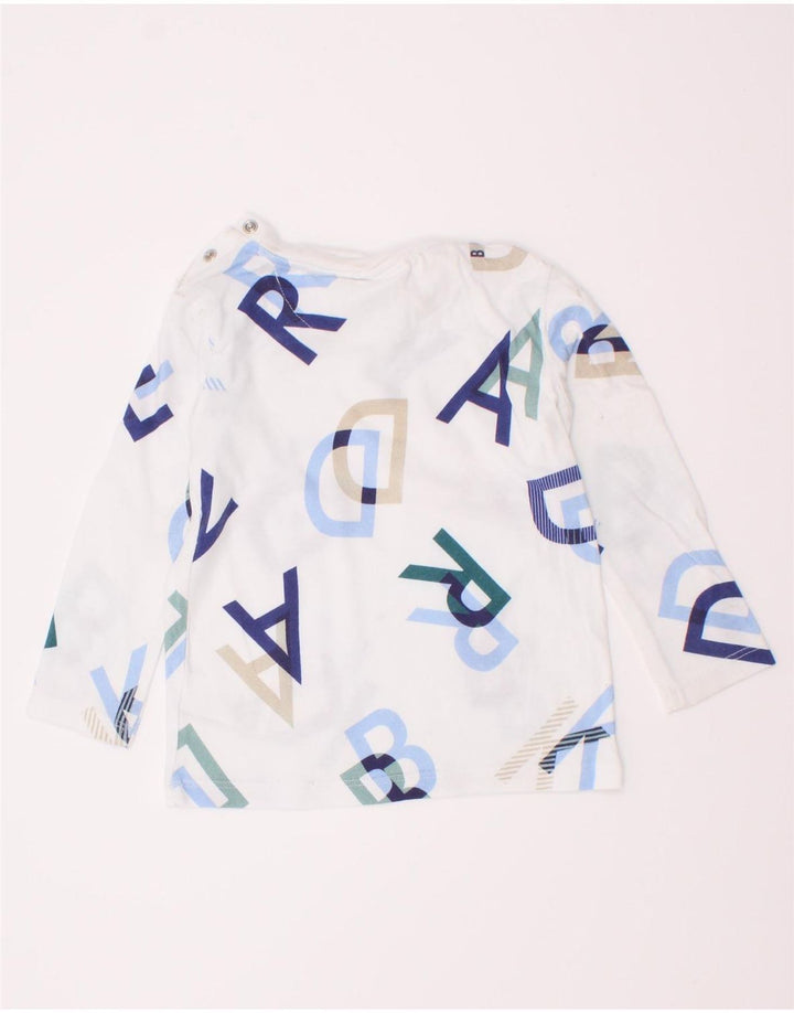 Ted Baker Baby-Jungen-Top mit Grafik, langärmlig, 12–18 Monate, weiße Baumwolle