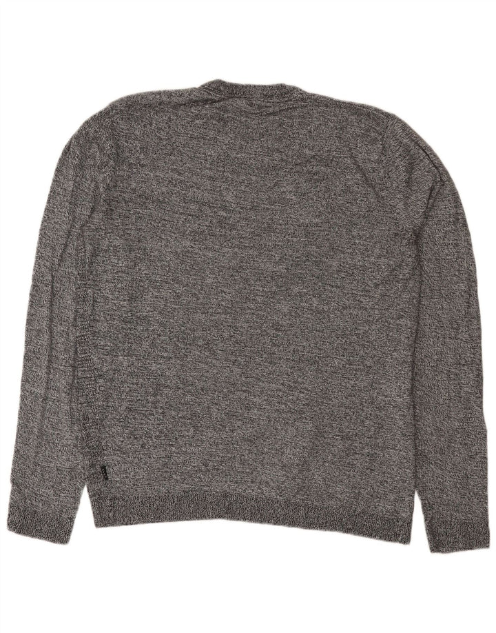 Jack & Jones Herren-Pullover mit Rundhalsausschnitt, XL, Grau meliert