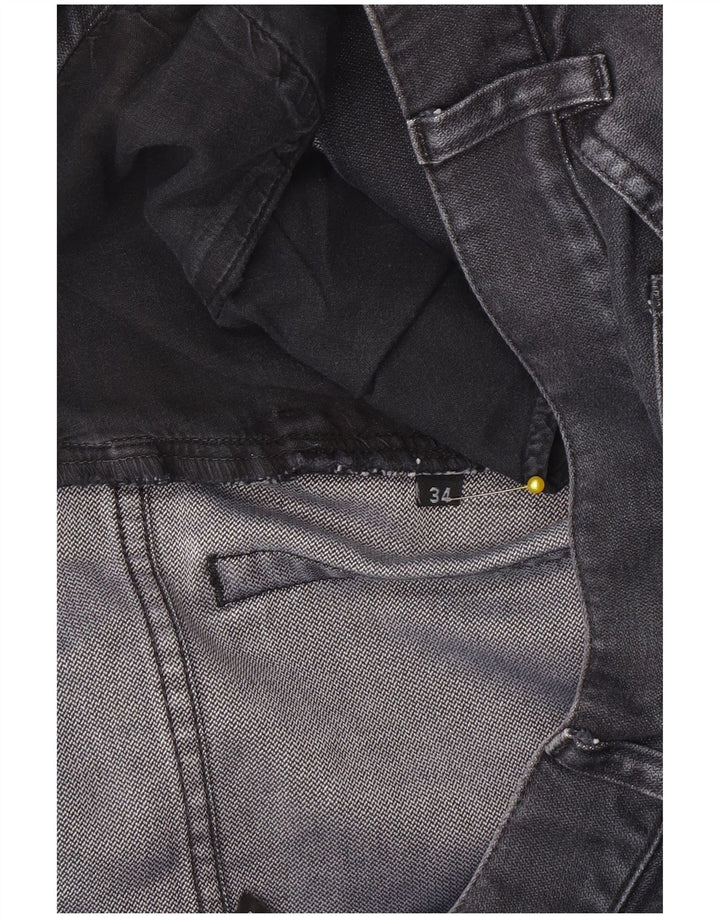 Versace Herren Straight Jeans W34 L34 Graue Baumwolle