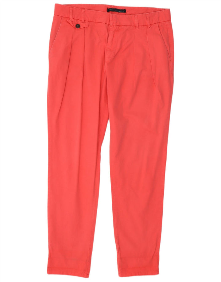 Zara Damen Chino-Hose mit Pegged, Größe M, W28, L26, Rosa