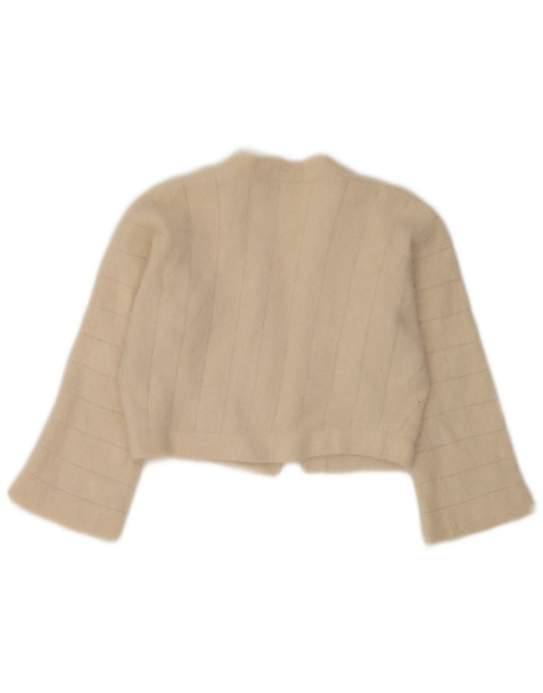 Luisa Spagnoli Damen Offener Bolero-Pullover UK 14 Mittelbeige