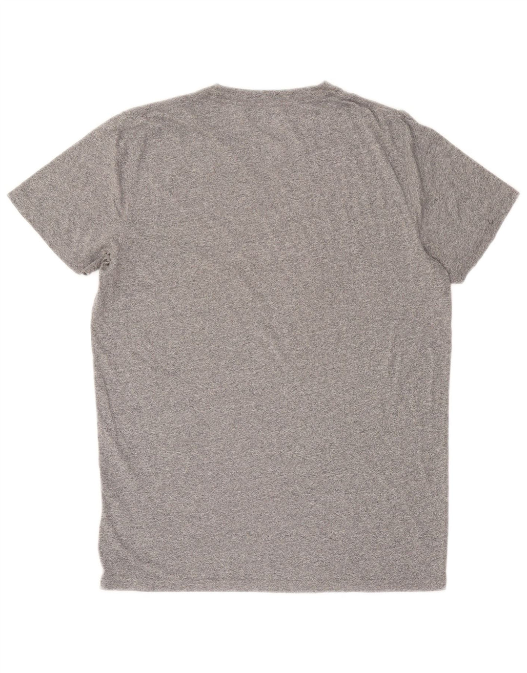 Hollister Herren-T-Shirt-Oberteil aus mittelgrau gefleckter Baumwolle