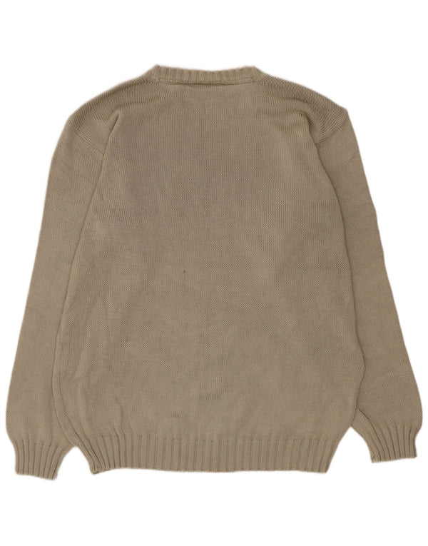 Paul & Shark Herren-Pullover mit Rundhalsausschnitt, mittelbeige Baumwolle