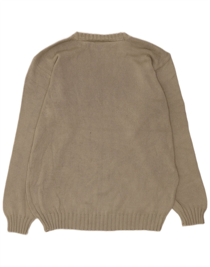 Paul & Shark Herren-Pullover mit Rundhalsausschnitt, mittelbeige Baumwolle