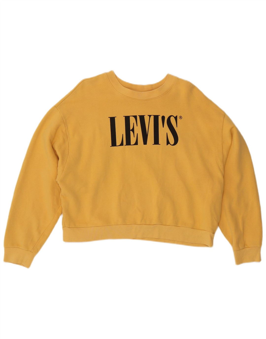 Levi's Damen-Sweatshirt mit übergroßem Crop-Grafikmotiv, Gr. 14, Mittelgelb