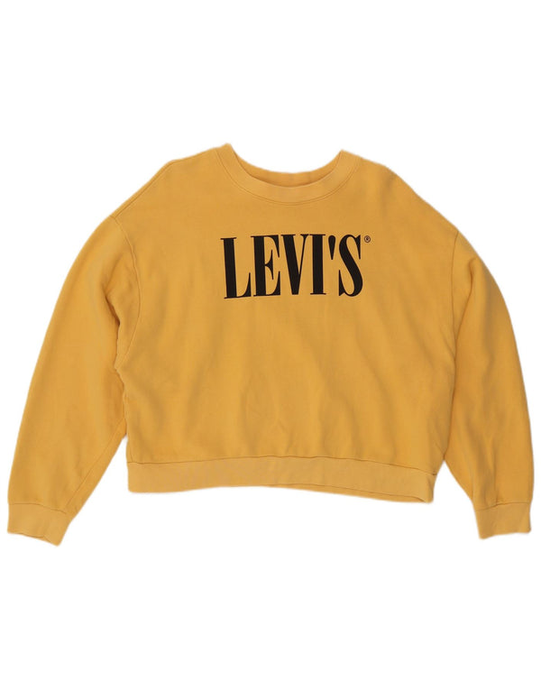 Levi's Damen-Sweatshirt mit übergroßem Crop-Grafikmotiv, Gr. 14, Mittelgelb