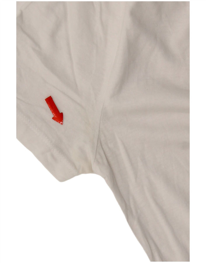 Zara Damen T-Shirt Top UK 10 Small Weiß