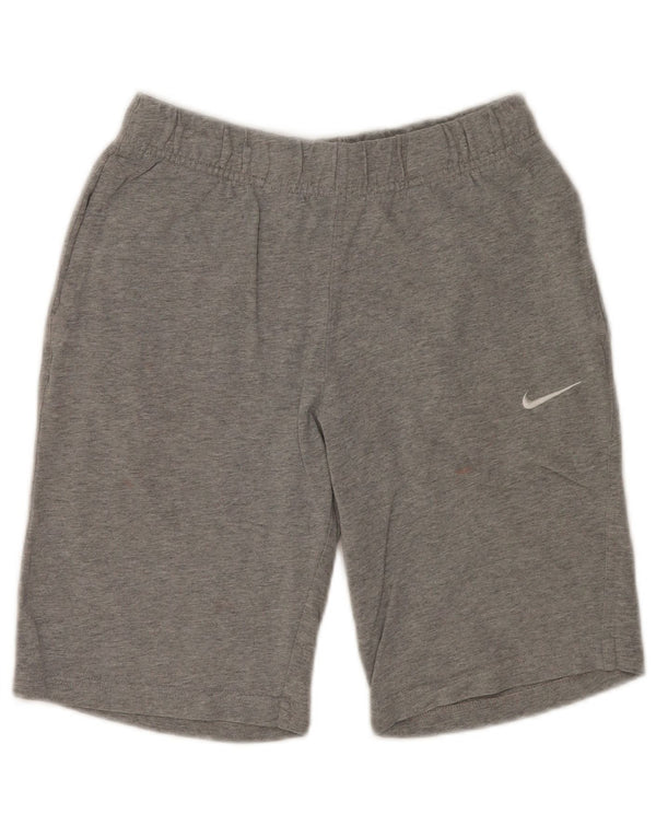 NIKE Damen Sportshorts UK 10 Small Grau meliert