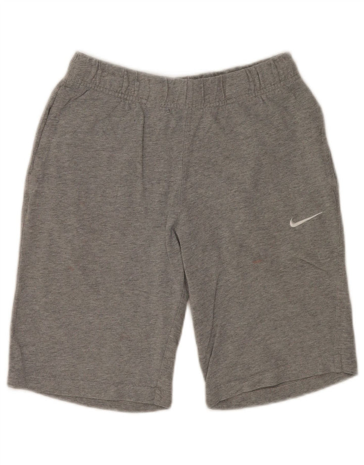 NIKE Damen Sportshorts UK 10 Small Grau meliert