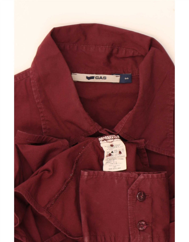 Gas Womens Shirt UK 10 Small Kastanienbraun Baumwolle