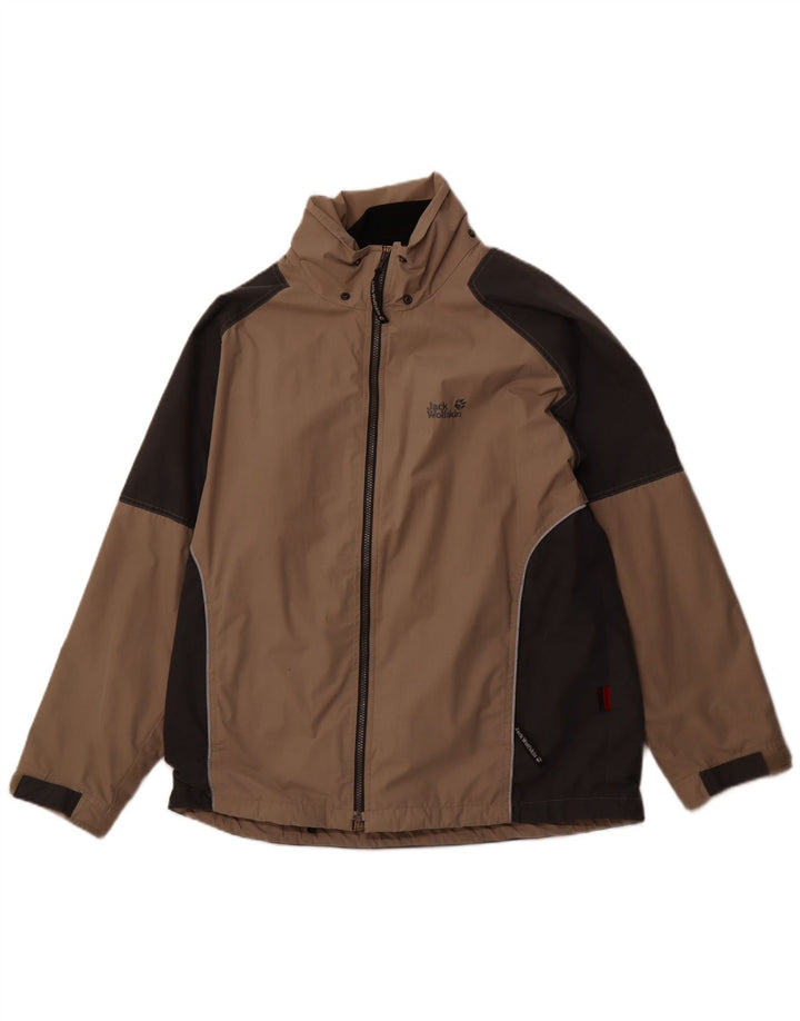 Jack Wolfskin Herren Regenjacke UK 42 XL Beige Colourblock Polyester
