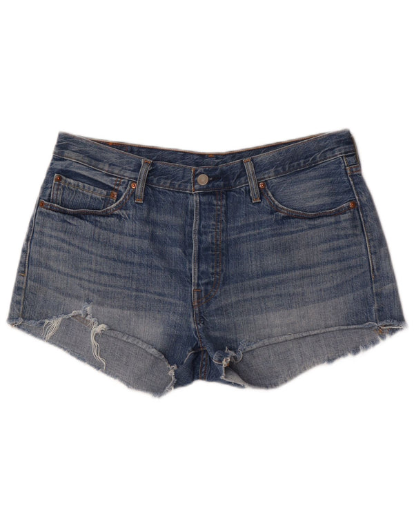 Levi's Damen 501 Denim Shorts W32 Large Blaue Baumwolle