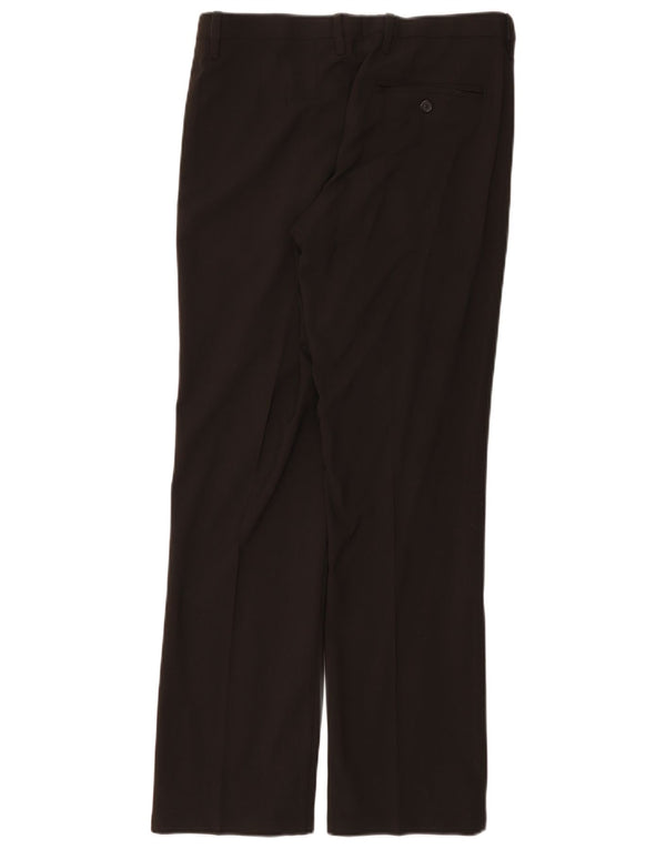 Hugo Boss Herren gerade Anzughose IT 46 Small W32 L30 Braune Wolle