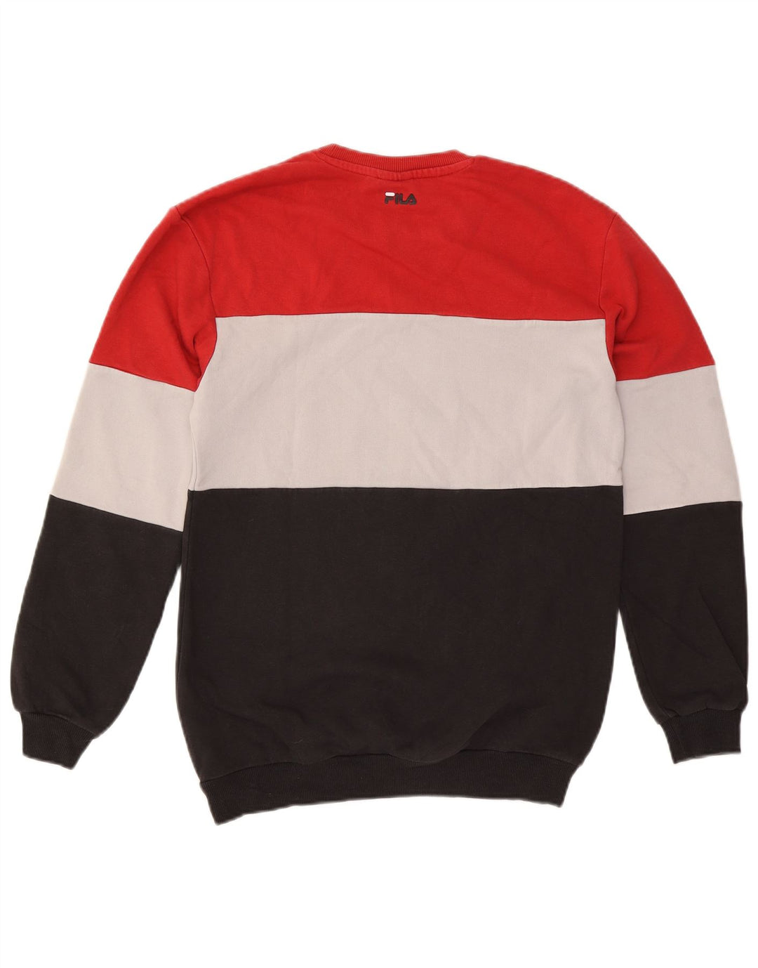 Fila Herren Grafik-Sweatshirt-Pullover XS Mehrfarbige Colourblock-Baumwolle