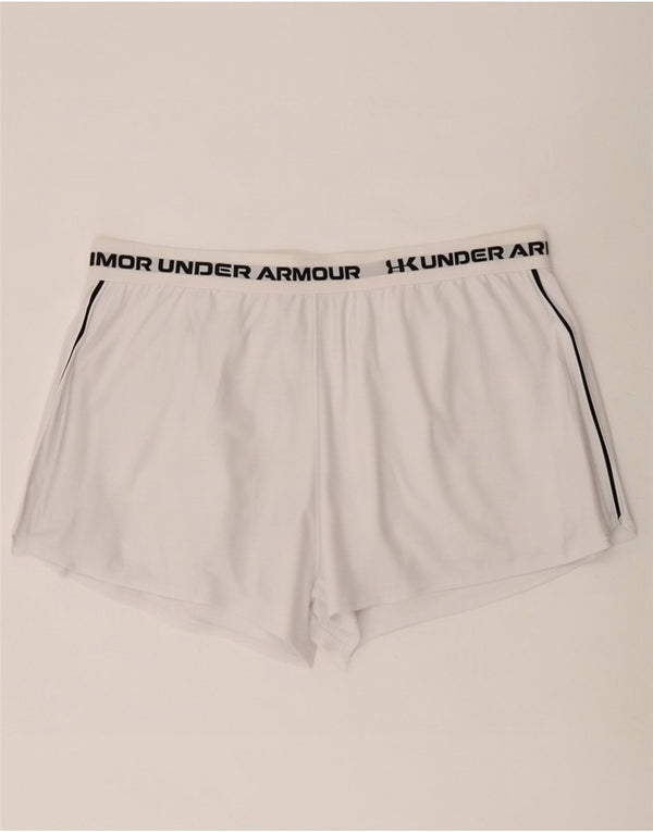 Under Armour Damen Graphic Sport Shorts UK 20 2XL Weiß Polyester