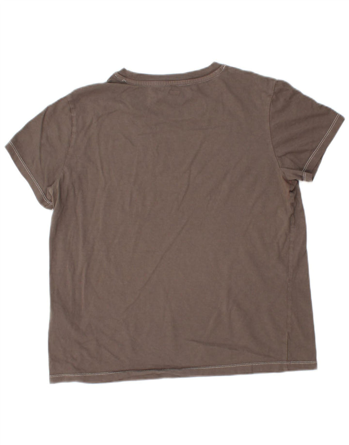 Levi's Womens Graphic T-Shirt Top UK 14 Mittelgraue Baumwolle