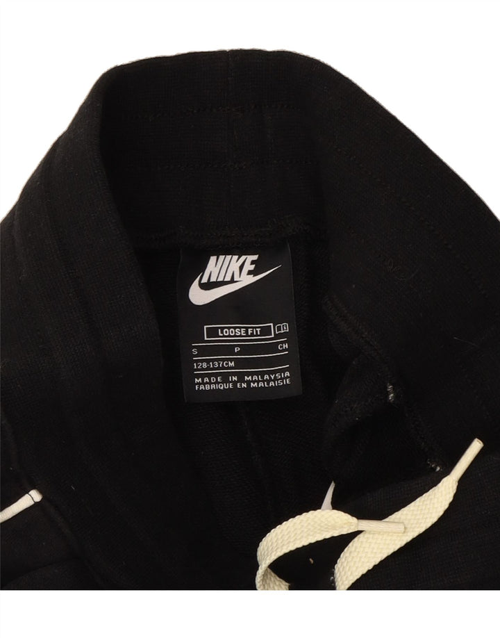 NIKE Boys Bermuda Sport Shorts 8-9 Years Small Black Cotton Vintage Nike and Second-Hand Nike from Messina Hembry 
