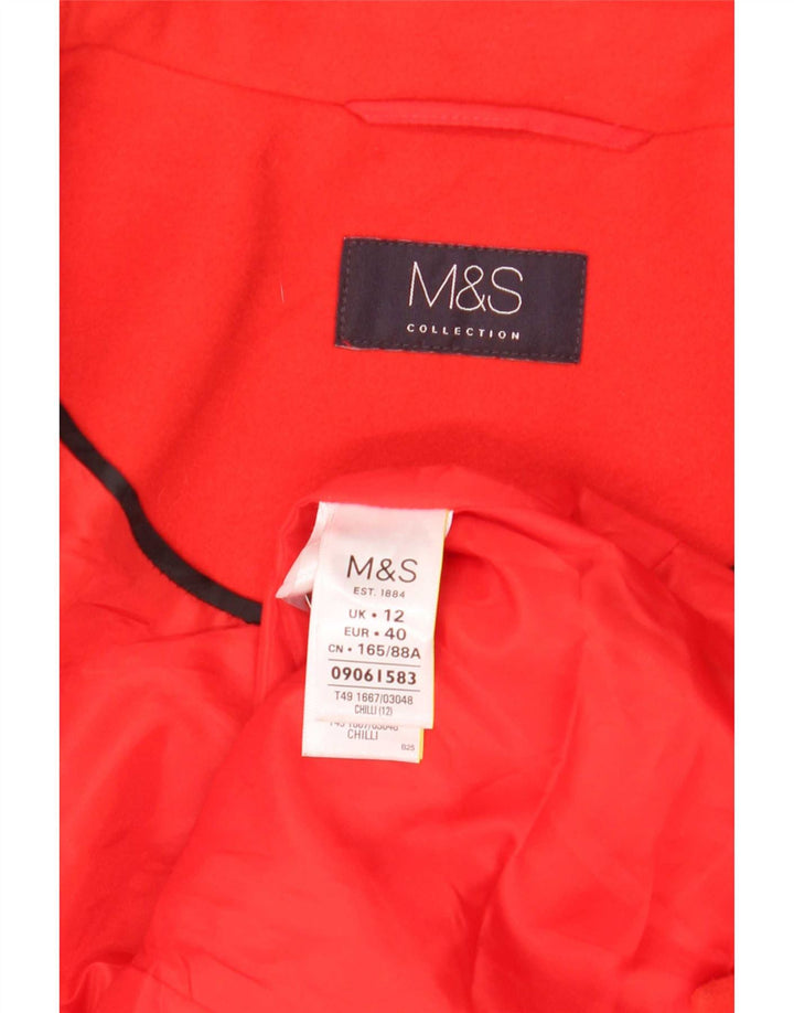 Marks & Spencer Damenmantel UK 12 Mittelrotes Polyester