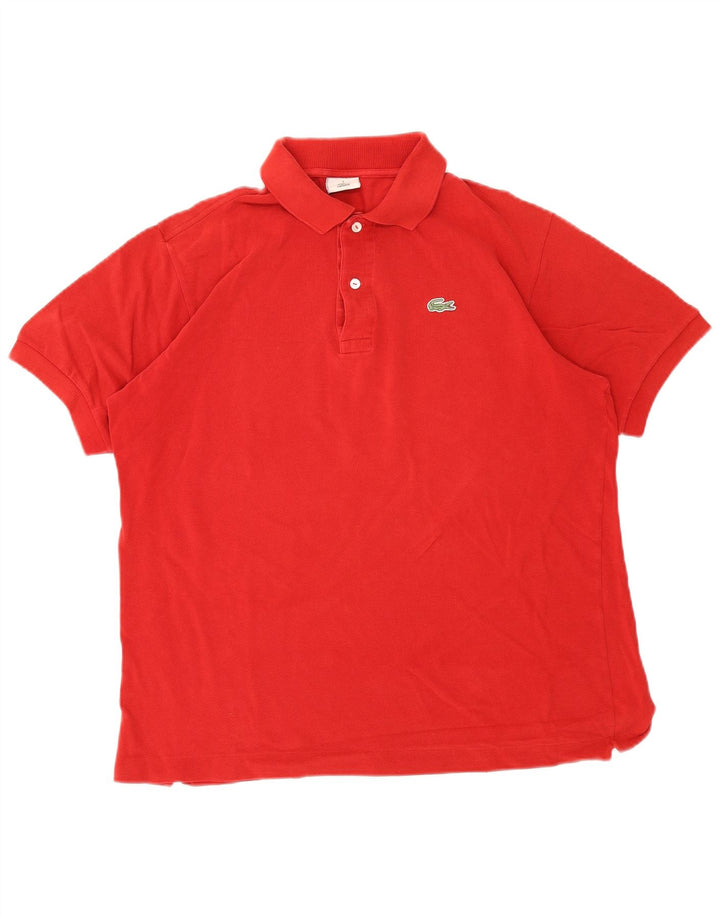 Lacoste Herren-Poloshirt, Größe 5, groß, rot, Baumwolle, klassisch