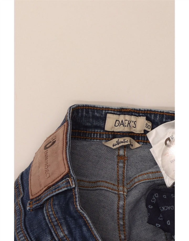 Dack's Herren Slim Jeans IT 50 Large W32 L30 Blaue Baumwolle