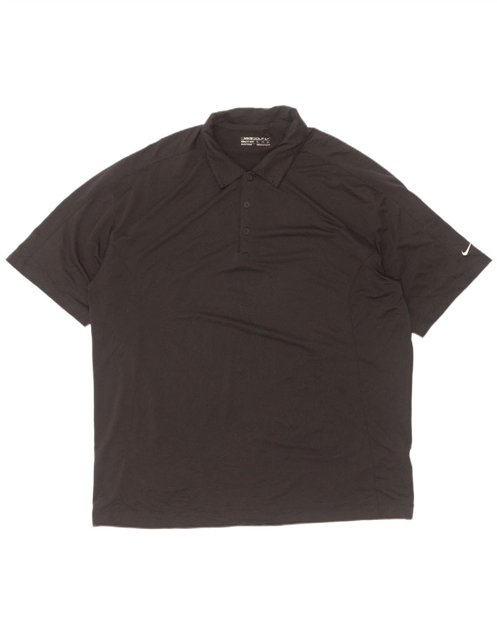 Nike Herren Golf-Poloshirt XL, schwarzes Polyester
