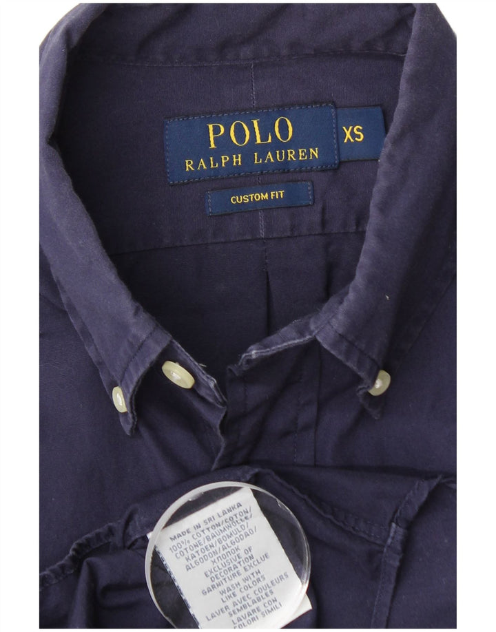 POLO RALPH LAUREN Herren Custom Fit Hemd XS Marineblau Baumwolle