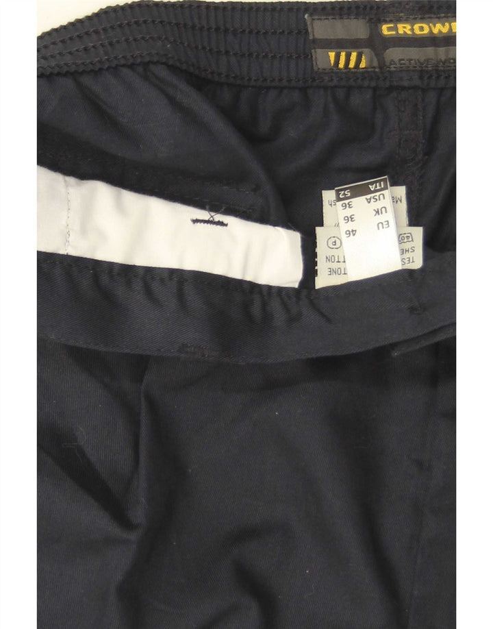 Crown Mens Pegged Chino Shorts W36 Large Marineblaue Baumwolle