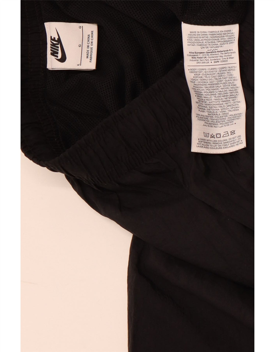 Nike Herren-Trainingshose, Jogginghose, Größe L, Schwarz, Polyester