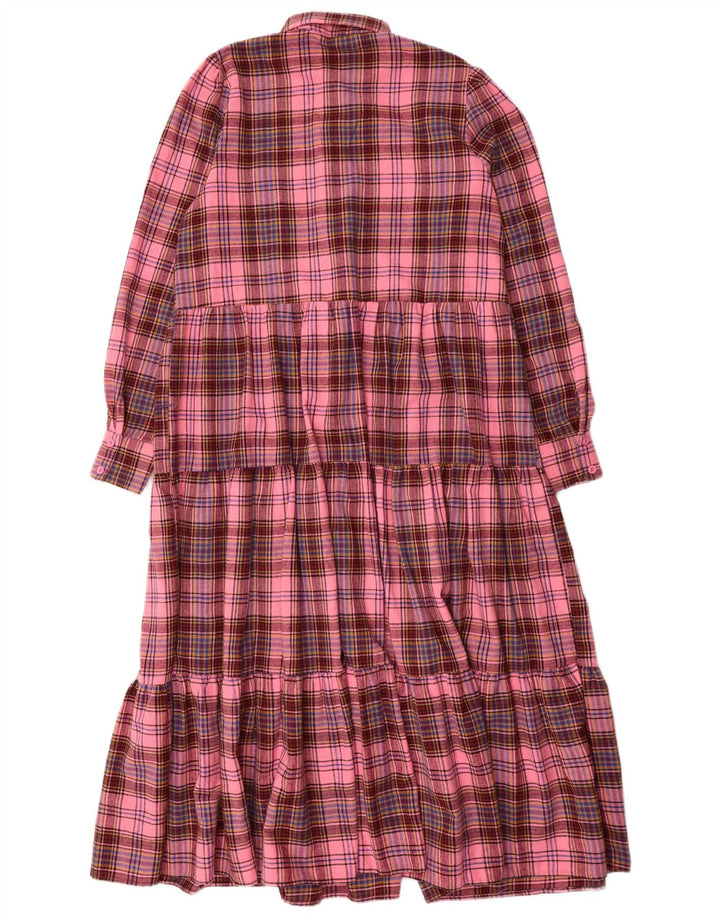 Übergroßes, langärmliges Maxikleid für Damen von Coast, Gr. 10, klein, rosa kariert