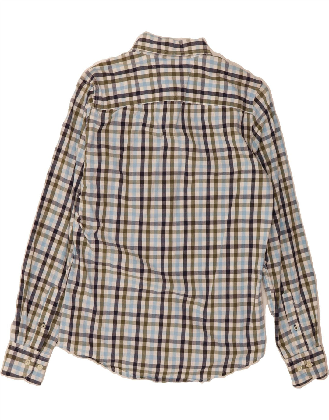TOMMY HILFIGER Mens Shirt Small Blue Check Cotton Vintage Tommy Hilfiger and Second-Hand Tommy Hilfiger from Messina Hembry 