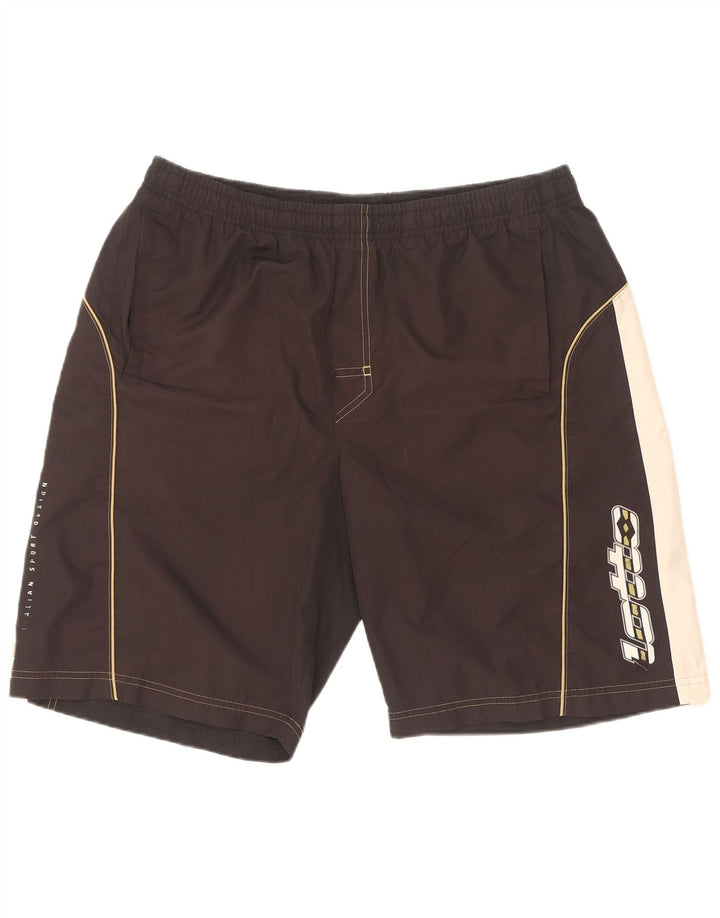 Lotto Herren-Sportshorts mit Grafik, Mittelschwarz, Farbblock