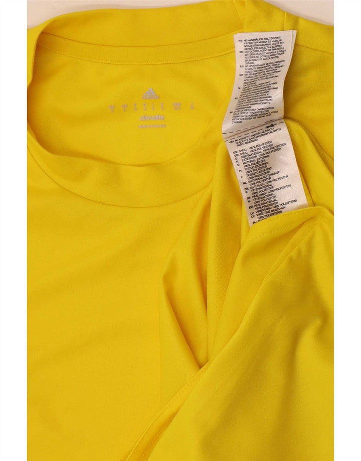 Adidas Herren Climalite T-Shirt Top Small Gelb Polyester