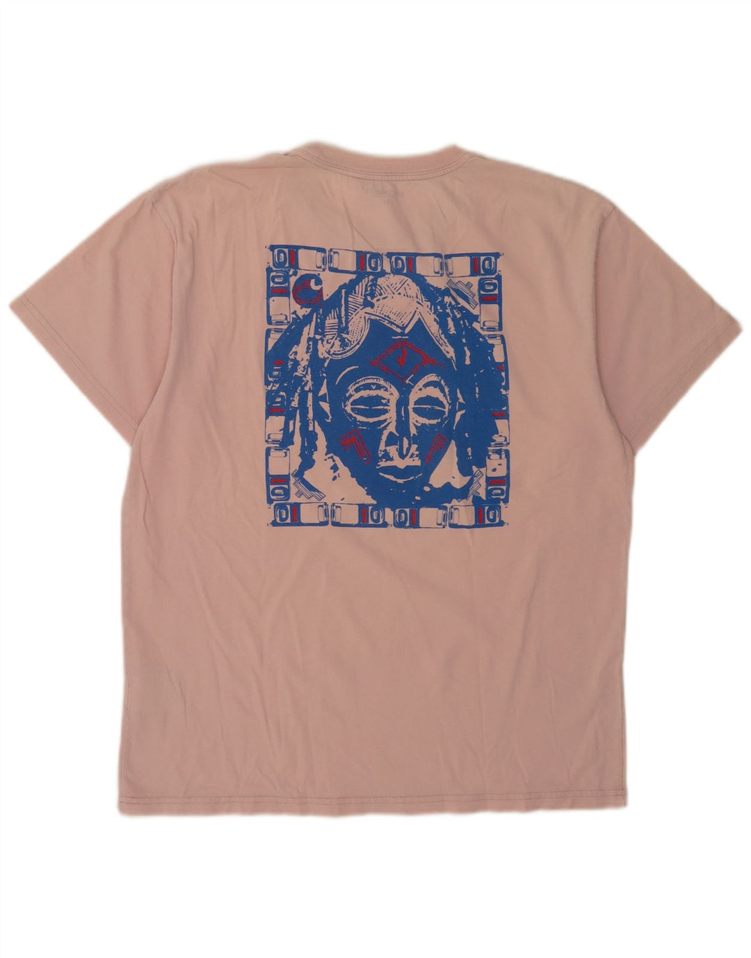 Carhartt Herren Grafik-T-Shirt-Oberteil aus mittelrosa Baumwolle