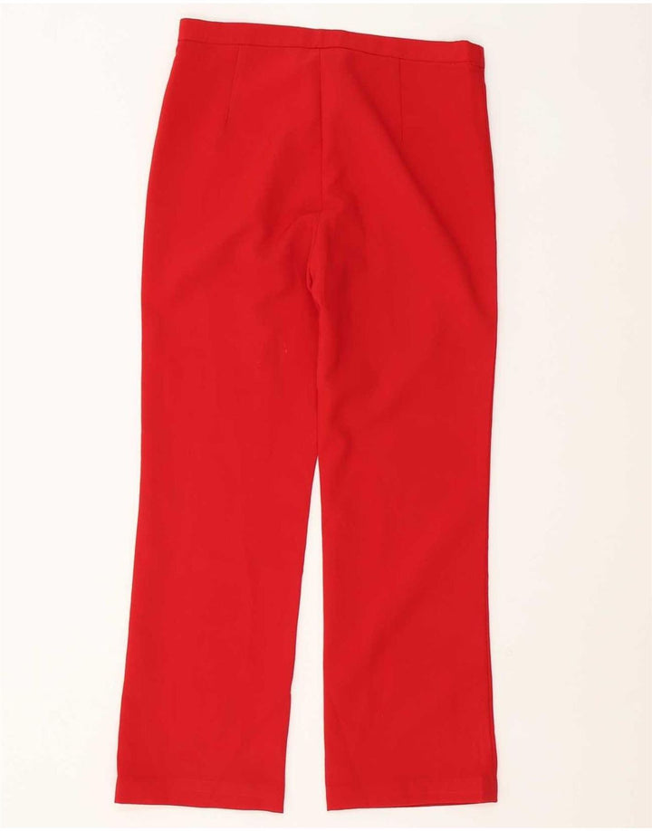 Zara Damen Gerade Freizeithose EU 40 Mittel W30 L27 Rot