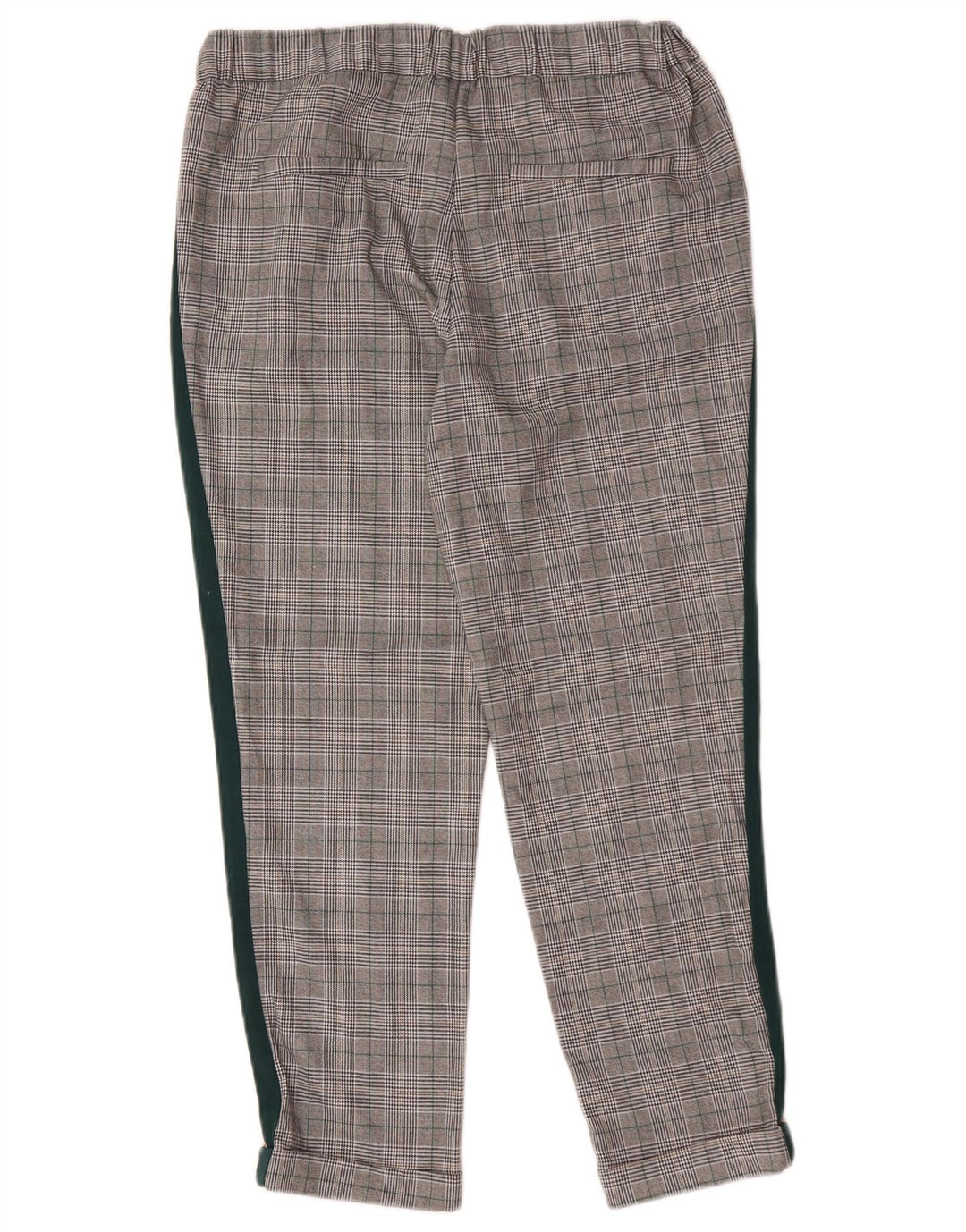 Gerade geschnittene Damenhose von Zara, mittelgroß, W28, L25, grau kariertes Polyester