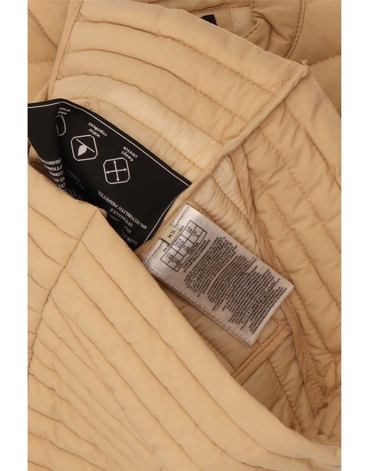 Guess Damen Wattierte Jacke UK 4 XS Beige Polyurethan